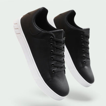 Casual Faux Leather Trainers with Cushioned Sole (Men)