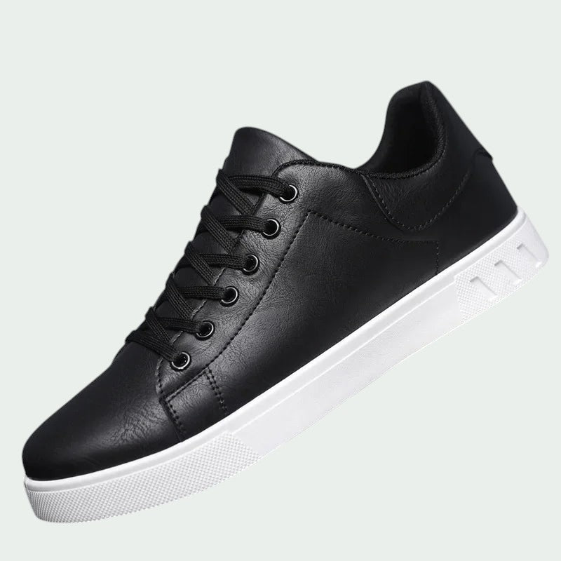 Casual Faux Leather Trainers with Cushioned Sole (Men)