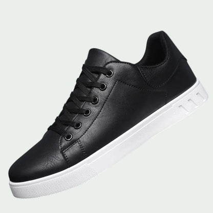 Casual Faux Leather Trainers with Cushioned Sole (Men)