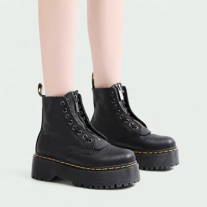 Ankle boots with Side Zipper and Grip Sole (Women)