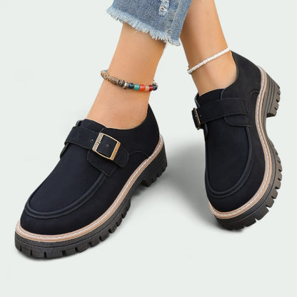 Buckle loafers with rugged sole and supportive fit (Women)