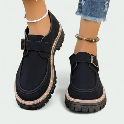 Buckle loafers with rugged sole and supportive fit (Women)