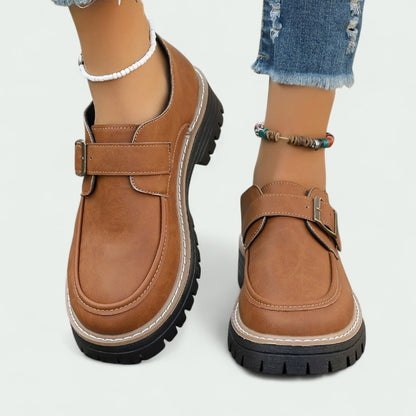 Buckle loafers with rugged sole and supportive fit (Women)