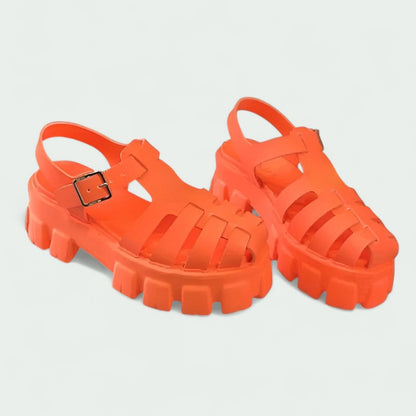 Chunky Platform Sandals with Adjustable Buckle Strap (Women)