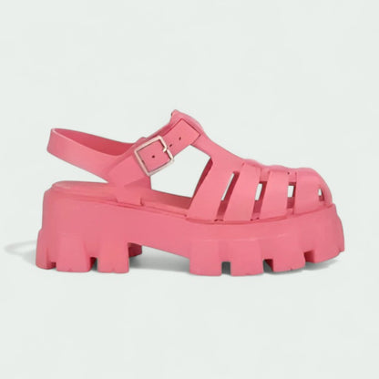 Chunky Platform Sandals with Adjustable Buckle Strap (Women)