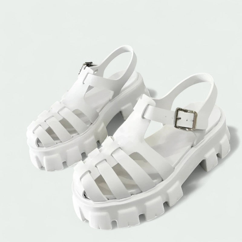 Chunky Platform Sandals with Adjustable Buckle Strap (Women)