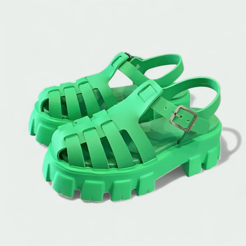 Chunky Platform Sandals with Adjustable Buckle Strap (Women)