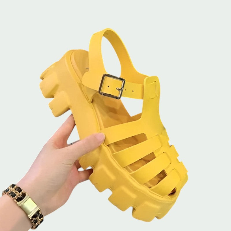 Chunky Platform Sandals with Adjustable Buckle Strap (Women)