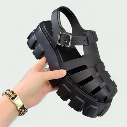 Chunky Platform Sandals with Adjustable Buckle Strap (Women)