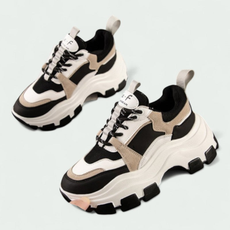 Chunky Trainers with Thick Sole and Lace-up Design (Women)
