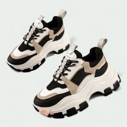 Chunky Trainers with Thick Sole and Lace-up Design (Women)