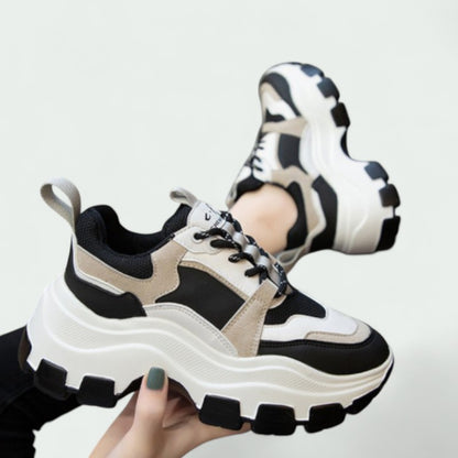Chunky Trainers with Thick Sole and Lace-up Design (Women)