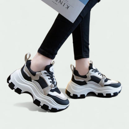 Chunky Trainers with Thick Sole and Lace-up Design (Women)