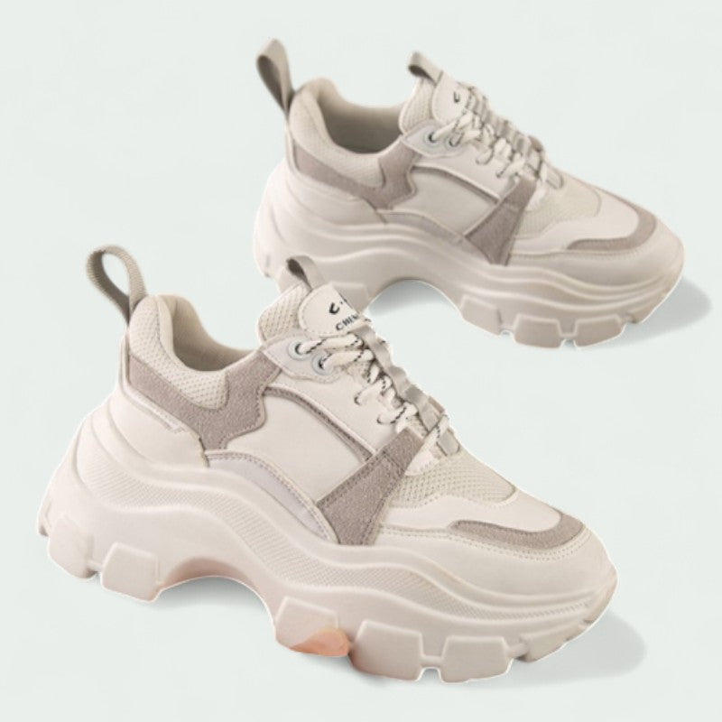 Chunky Trainers with Thick Sole and Lace-up Design (Women)