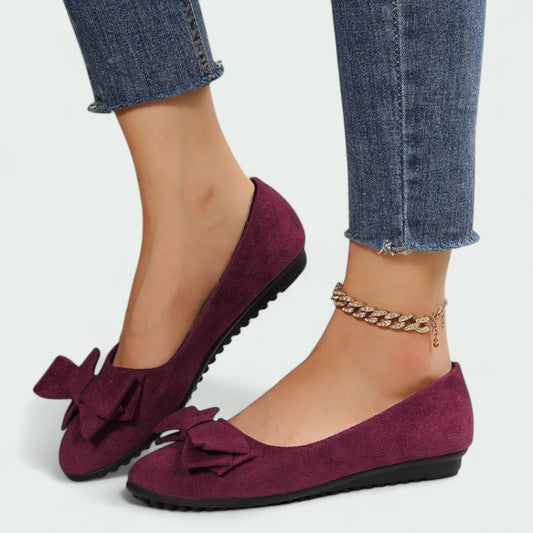 Flats with Bow Detail and Flexible Sole (Women)